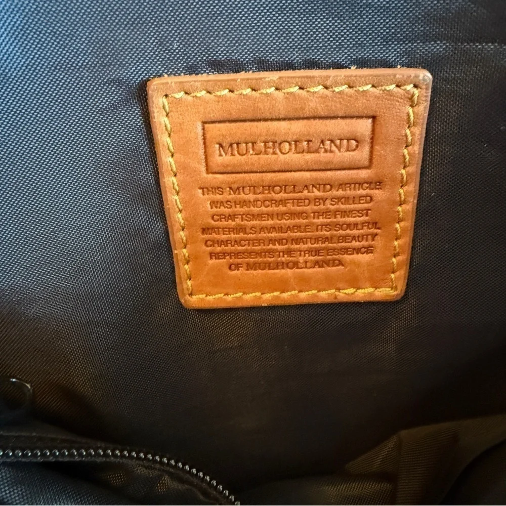 Mulholland Tan and Brown Laptop Bag with Canvas and Leather Design